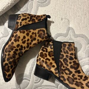 Marc Fisher Cheetah Ankle Boots